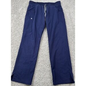 Figs Technical Collection Kade Scrub Pants Navy Blue Pockets Womens Large - Read